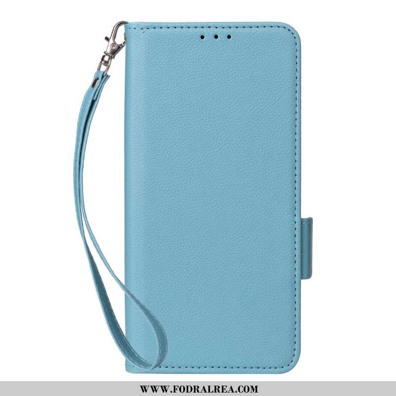 Skyddsfodral Xiaomi Redmi Note 14 5g Litchitextur Med Rem