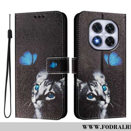 Skyddsfodral Xiaomi Redmi Note 14 Pro Plus 5g Fjärils- Och Kattmönster