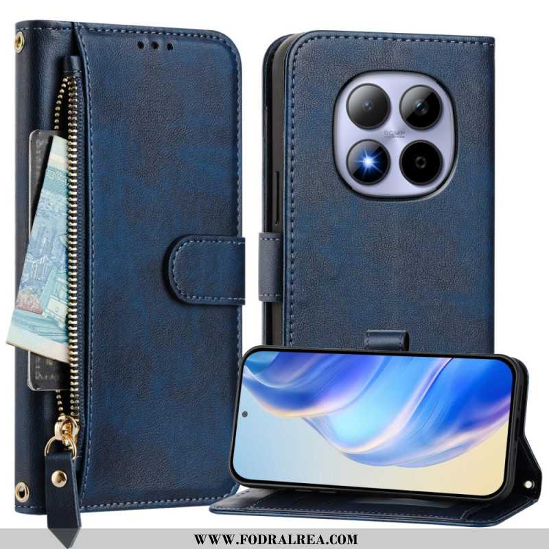 Skyddsfodral Xiaomi Redmi Note 15 Pro 5g Fack Med Dragkedja Och Flera Kortfack