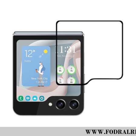 Skärmskydd I Härdat Glas För Samsung Galaxy Z Flip 7 Fe / Z Flip 6. Svarta Ramar